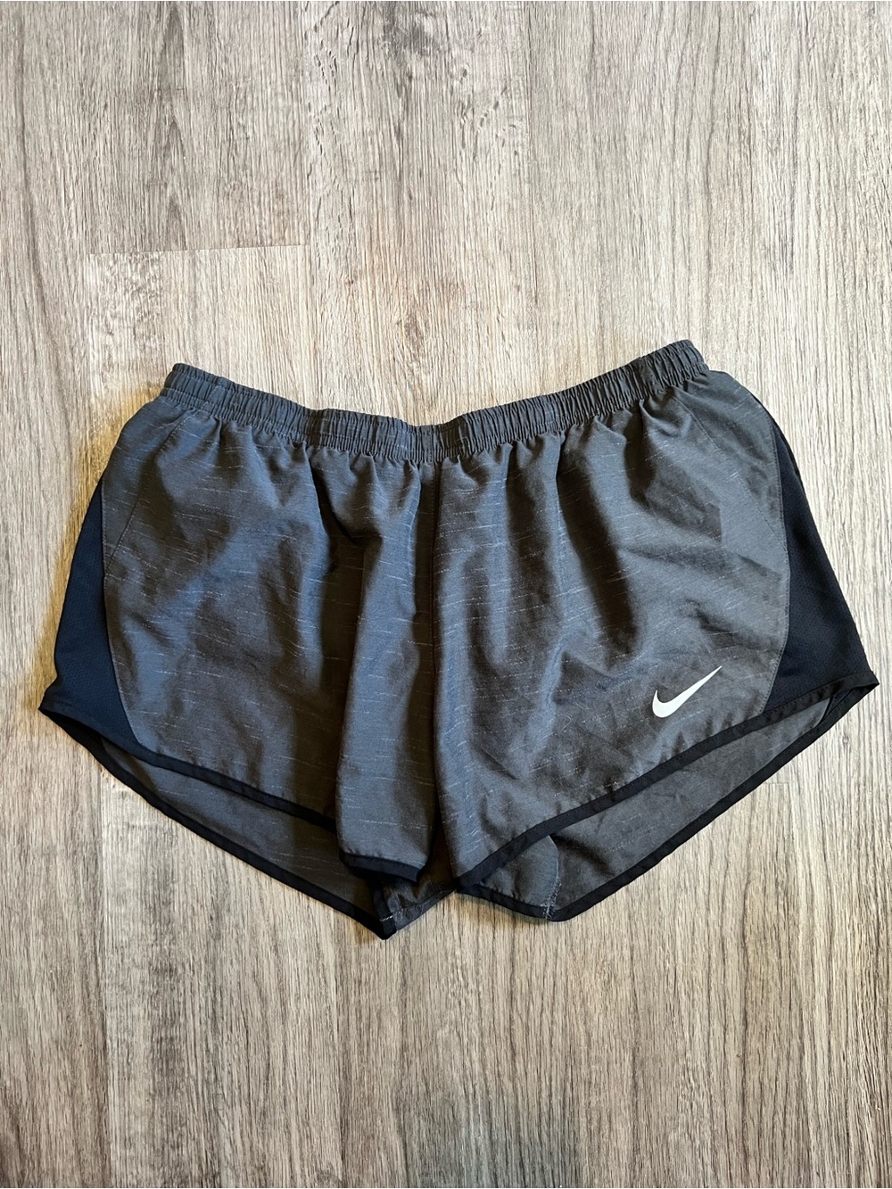 Nike Women's Dark Gray Athletic Running Shorts with Black Trim